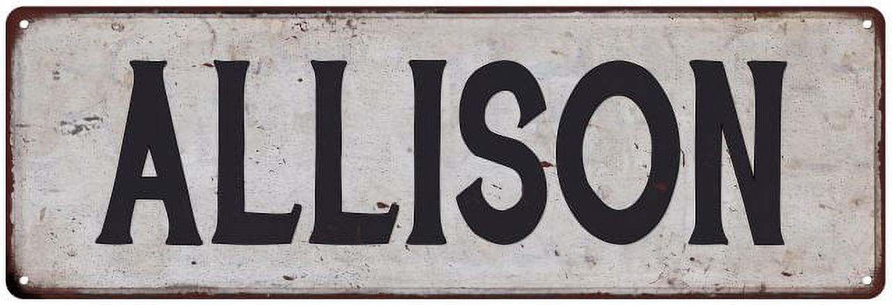ALLISON Vintage Look Rustic Chic Metal Sign 6x18 106180036747 - Walmart.com