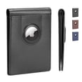 thumbnail image 1 of ALLIVE Men's AirTag Wallet- Genuine Leather RFID Blocking Slim Billfold Wallet with Built-in AirTag Holder, 8 Card Slots, Minimalist Front Pocket Wallet with Gift Box, Gifts for Men Dad, 1 of 8