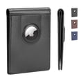 thumbnail image 1 of Fairwin Men's AirTag Wallet- Genuine Leather RFID Blocking Slim Billfold Wallet with Built-in AirTag Holder, 8 Card Slots, Minimalist Front Pocket Wallet with Gift Box, Gifts for Men Dad, 1 of 8