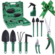 ALLJOY 10 Piece Garden Tools Set Heavy Duty Gardening Hand Tools Kit,Garden Gifts Supplies for Women Mom