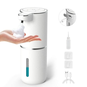 ALLJOY Automatic Soap Dispenser,Foaming Soap Dispenser Bathroom 12.8oz/380ML Rechargeable Wall Mount Touchless Foam Hand Soap Dispenser for Bathroom Kitchen