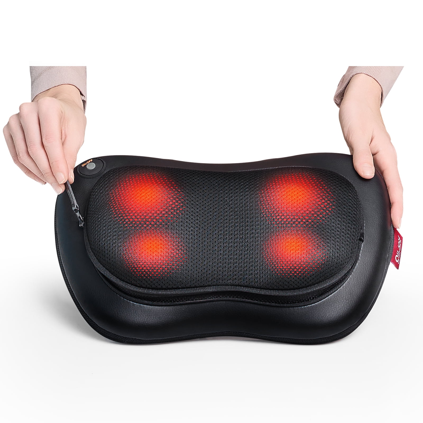 Boriwat Back Massager Neck Massager with Heat, 3D Kneading Massage Pillow for Pain Relief, Massagers for Neck and Back, Shoulder, Leg, Gifts for Men