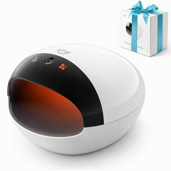 ALLJOY Hand Massager with Heat, Rechargeable Finger Massager with 3 Levels Compression & Heat for Adults, Best Gifts for Women Men