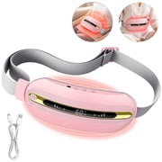 ALLJOY Cordless Heating Pad for Period Cramps, 6 Heat Setting,3-Speed Vibration Massage, Birthday Girlfriend Mom Wife Women, Pink