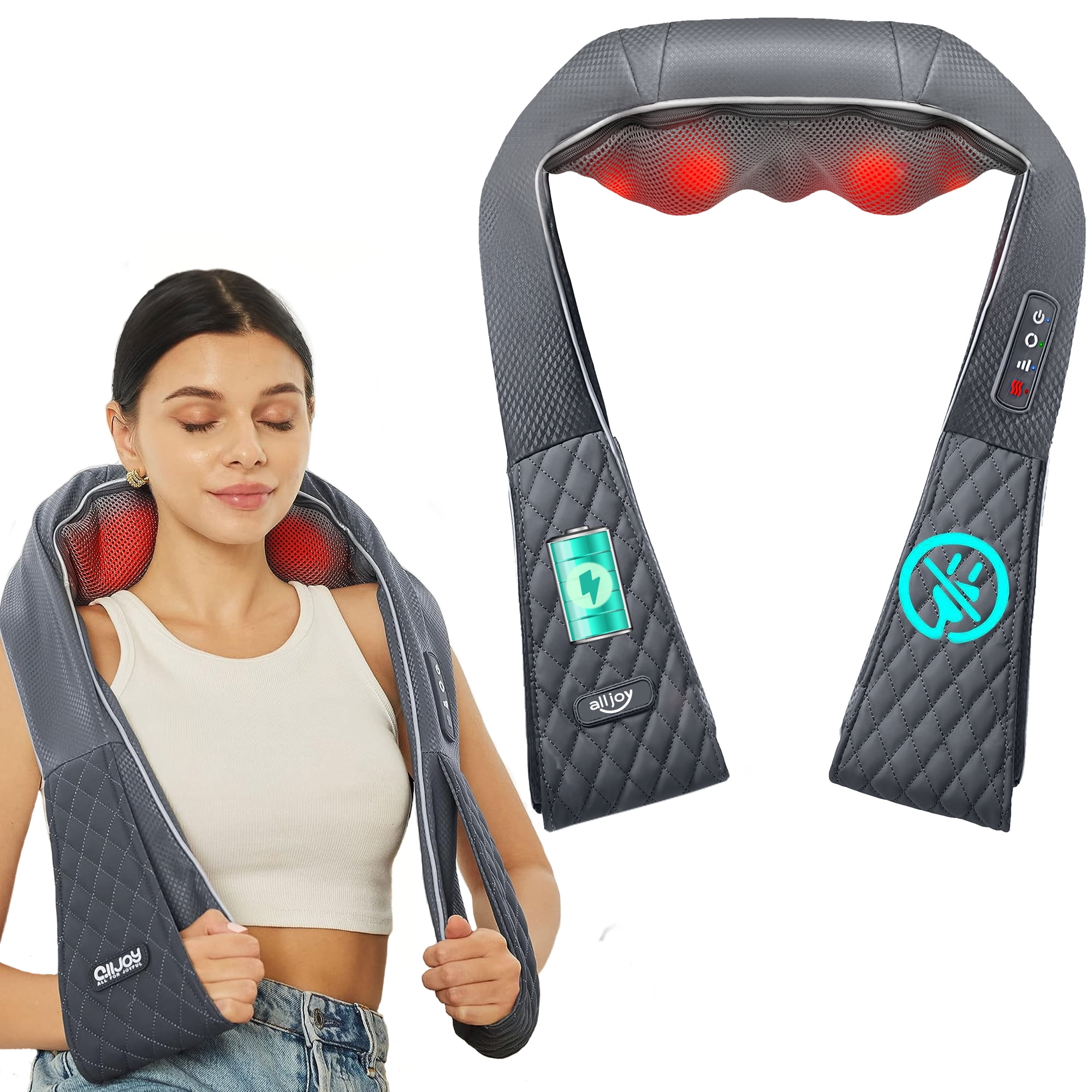 ALLJOY Cordless Neck and Shoulder Massage, Rechargeable Deep Tissue ...