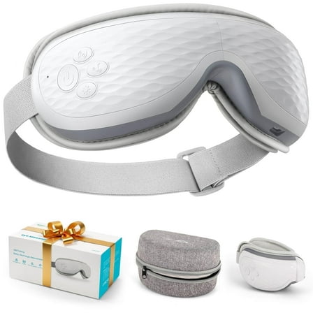 ALLJOY Eye Massager with Heat, Migraines Relief, Eye Massage Mask with Bluetooth, Compression for Eye Strain Relief, Gifts for Women/Men