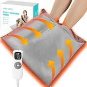 ALLJOY Foot Warmer, Electric Heating Pad for Feet with 4h Auto off & 6 Heat Levels, Fast Heating, Gray, Size 21"x20 "