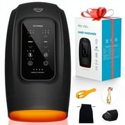 ALLJOY Hand Massager for Arthritis and Carpal Tunnel Relief, Touchscreen Cordless Wrist Hand Massager with Compression Vibration and Heat, 6 Levels Pressure Point Therapy, Gifts for Women Men Mom Dad