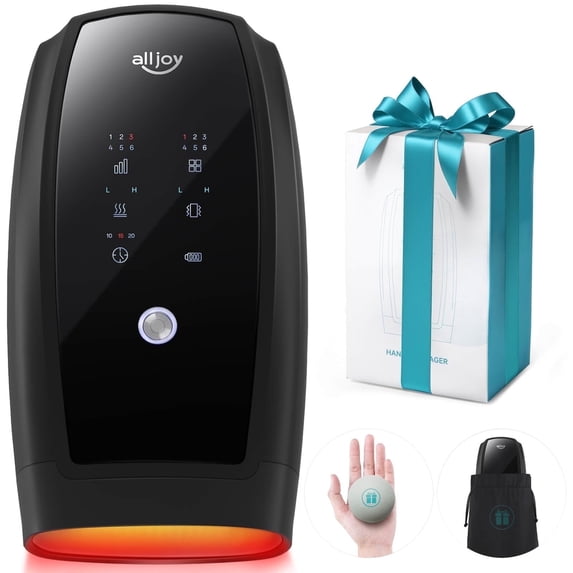 ALLJOY Hand Massager with Heat, Compression, Vibration, 6 Levels ...
