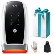ALLJOY Hand Massager with Heat and Compression, 6 Levels Pressure Point Therapy Massager for Carpal Tunnel, and Finger Numbness, Best Father's Day Gifts (White)