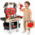 thumbnail image 1 of ALLJOY Kids Work Bench with Tools and Electric Drill, 78 Pcs Kids Toddlers Tool Set,Pretend Play Workbench Construction Toys for Boys Girls, 1 of 10