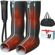 Gifts ALLJOY Leg Compression Boots Massager for Circulation and Pain Relief ,Upgraded Leg Air Compression Foot and Calf Massager with Heat, Leg Stimulation Blood Circulation