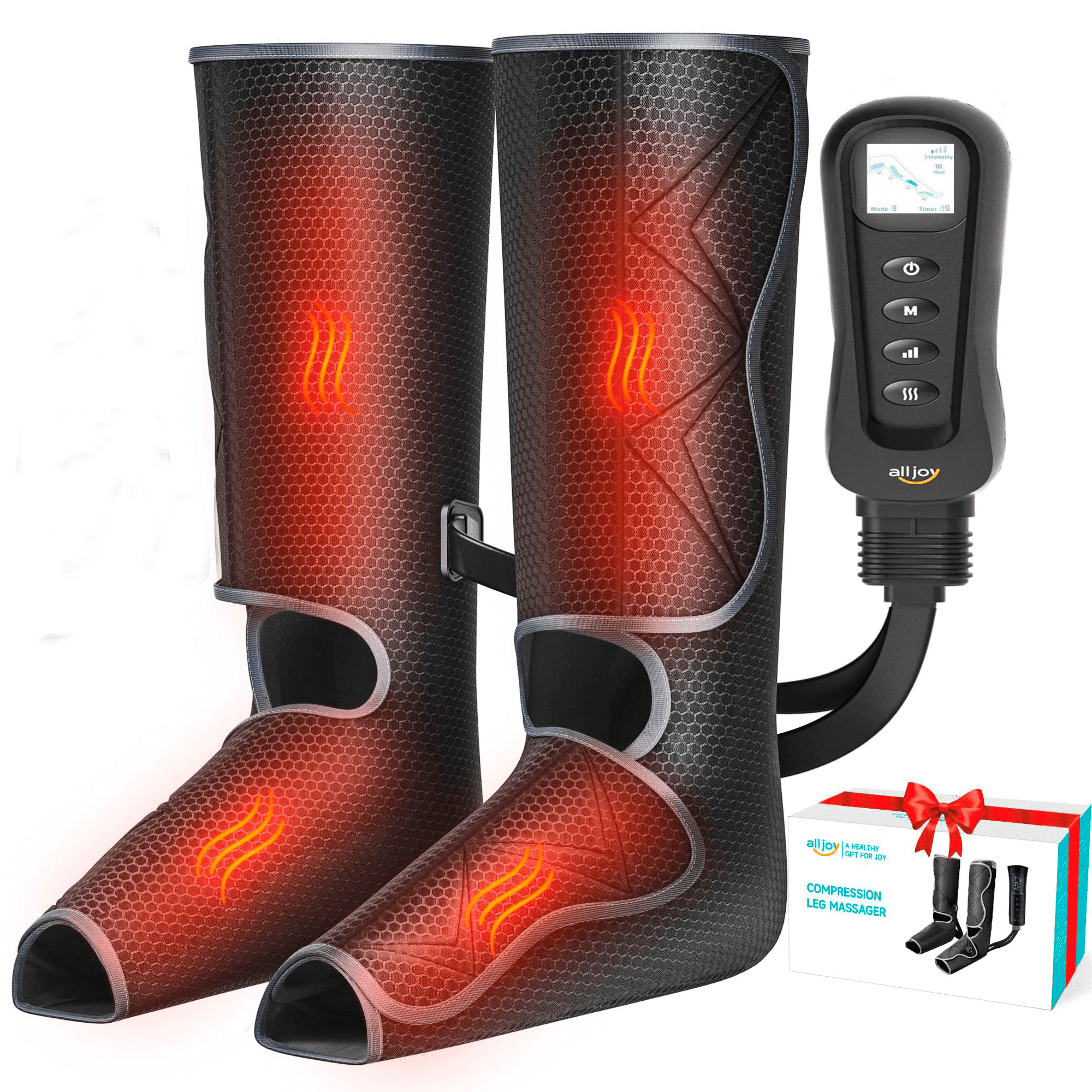 ALLJOY Leg Massager with Heat and Air Compression,Foot and Calf ...