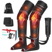 ALLJOY Leg Massager Helpful for Vericose Veins, Muscle Fatigue, Cramps, 2 Heat Levels Foot/Knee Massager,6 Modes with Memory Function Controller, Full Leg Massager, Gift for Women Men