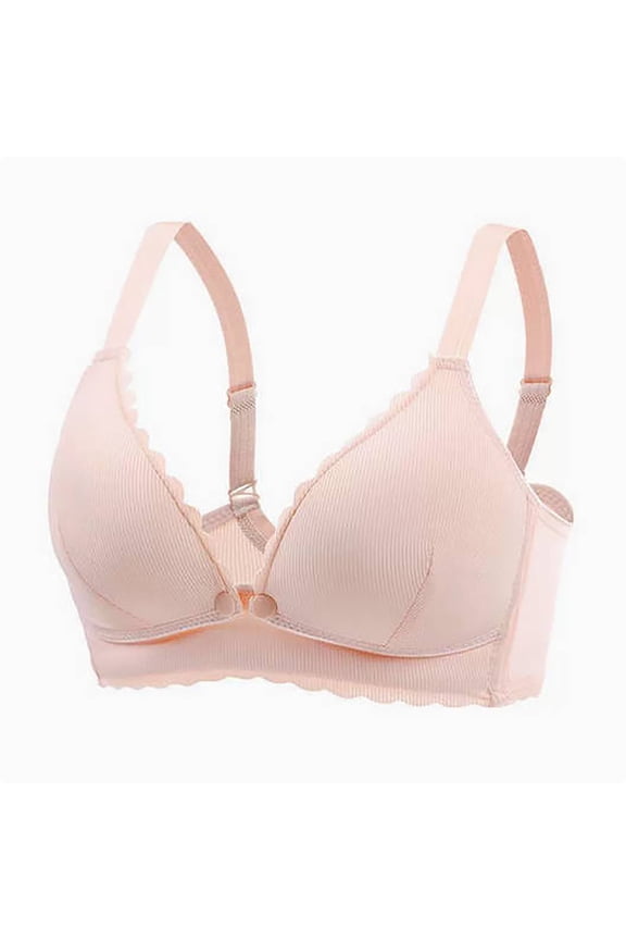 Beige Womens Bras Solid Wireless Nursing Cozy Bralette for Women Size S-2XL