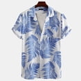 thumbnail image 1 of ALLLIST Big And Tall Shirts for Men Short Sleeve Collared Casual Button Down Shirts White Graphic Clothes for Men, 1 of 3