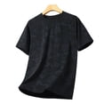 thumbnail image 1 of ALLLIST Black Mens Tops Under $10 Short Sleeve Crew Neck Graphic Casual T-Shirts Cooling Breathable Mans Tees, 1 of 3