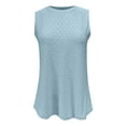 thumbnail image 1 of ALLLIST Blue Womens Tops Clearance Under $10 Solid Crew Neck Sleeveless Tank Tops Women's Tank Tops M, 1 of 2