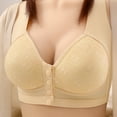 thumbnail image 1 of ALLLIST Bras for Women Back Smoothing Front Closure No Underwire Sleep Soft Beige Embroidery Bralette for Women Size 36-44, 1 of 5