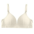 thumbnail image 1 of ALLLIST Bras for Women Unlined Wireless Full Coverage Training Solid Comfy Beige Bralette Womens Lingerie Size S-XL, 1 of 4