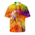 thumbnail image 1 of ALLLIST Casual Shirts for Men Big And Tall Short Sleeve Collared Button Down Shirts Rainbow Clothing for Men, 1 of 3