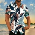 thumbnail image 1 of ALLLIST Collared Men Tops Short Sleeve Hawaii Summer T-Shirts Button Casual Printed Golf Shirts for Men, 1 of 4