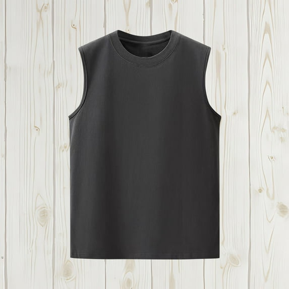 ALLLIST Cotton Men's Tank Tops Sports Summer Pullover Solid Gray Sportswear for Men Size S-3XL