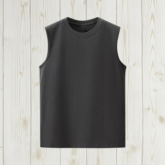 ALLLIST Cotton Men's Tank Tops Sports Summer Pullover Solid Gray Sportswear for Men Size S-3XL