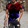 thumbnail image 1 of ALLLIST Crew Neck Cute Summer Tops for Men Short Sleeve Flame Pullover Casual Printed T-Shirts Mens Dress Shirts, 1 of 5