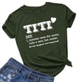 thumbnail image 1 of ALLLIST Crew Neck Women's Tops Holiday Short Sleeve T-Shirts Green Graphic Fashion Shirts Ladie's Tops, 1 of 3