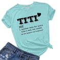 thumbnail image 1 of ALLLIST Crew Neck Women's Tops Short Sleeve Summer T-Shirts Blue Trendy Graphic Shirts Womens Clothing, 1 of 3