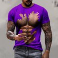 thumbnail image 1 of ALLLIST Crew Neck Workout Tops Purple Short Sleeve Muscle Gift Loose T-Shirts Graphic Printed Mans Tees, 1 of 6