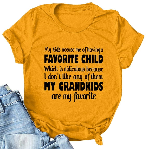 ALLLIST Cute Summer Tops for Women Yellow Short Sleeve Floral Crew Neck T-Shirts Spring Blouse