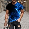 thumbnail image 1 of ALLLIST Dressy Tops for Men Short Sleeve Crew Neck Flame T-Shirts Casual Pullover Printed Men's T-Shirts, 1 of 5