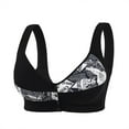 thumbnail image 1 of ALLLIST Front Closure Women Bras No Underwire Plus Size Nursing Bras Comfy Push up Black Solid Bras for Ladies 34d-50g, 1 of 9