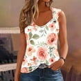 thumbnail image 1 of ALLLIST Going Out Tops for Women Orange Sleeveless V-Neck Graphic Tank Tops Tank Tops S, 1 of 3