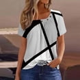 thumbnail image 1 of ALLLIST Graphic Spring Tops for Women Crew Neck Gray Short Sleeve T-Shirts Blouses for Women, 1 of 4