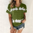 thumbnail image 1 of ALLLIST Graphic Summer Tops Crew Neck Short Sleeve Green T-Shirts Ladies Tops and Blouses, 1 of 3
