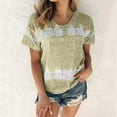 thumbnail image 1 of ALLLIST Graphic Womens Tops Plus Size Short Sleeve Crew Neck Beige T-Shirts Blouses & Button-Down Shirts, 1 of 3