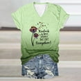 thumbnail image 1 of ALLLIST Green Spring Tops for Women Short Sleeve V-Neck Graphic T-Shirts Summer Blouses, 1 of 3