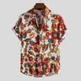 thumbnail image 1 of ALLLIST Hawaiian Men Shirts Short Sleeve Collared Button Down Shirts White Casual Clothes for Men, 1 of 9