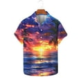 thumbnail image 1 of ALLLIST Hawaiian Men's Shirts Collared Short Sleeve Button Down Shirts Casual Purple Mens Clothes, 1 of 5