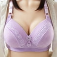 thumbnail image 1 of ALLLIST Lace Underwear for Women No Wire Plus Size Bras Purple Full Coverage Solid Full-Figure Womens Lingerie Size M, 1 of 8