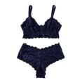 thumbnail image 1 of ALLLIST Lace Womens Bras Plus Size Pack Wireless Lingerie Sets Blue Solid Comfy Bras for Ladies Xl-4xl, 1 of 6