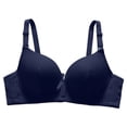 thumbnail image 1 of ALLLIST Lingerie for Women Push up Blue No Wire Plunge Plian Comfort T-Shirt Ladie's Bras Size 38, 1 of 2