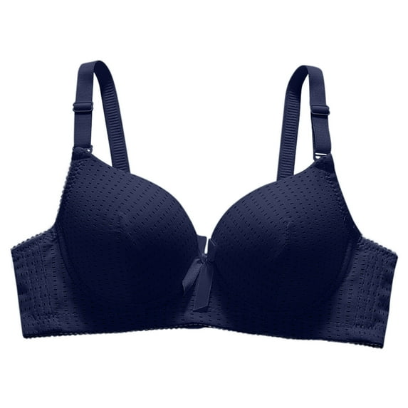 ALLLIST Lingerie for Women Push up Blue No Wire Plunge Plian Comfort T-Shirt Ladie's Bras Size 38