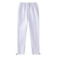 thumbnail image 1 of ALLLIST Men's Pants with Pockets Cotton Pants White Solid Casual Men Pants, 1 of 6