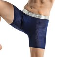 thumbnail image 1 of ALLLIST Mens Boxer Briefs Cotton Long Leg Underwear Solid Blue Breathable High Cut Mens Underpants ,L-6XL, 1 of 9
