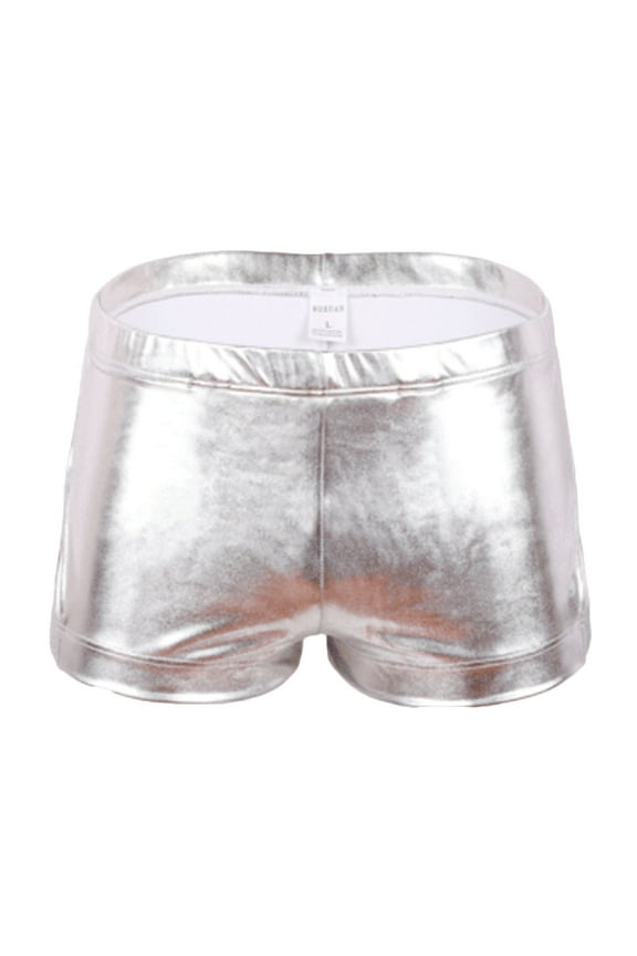 Mens Boxer Metallic Gold Finish Underwear White Elastic Waistband Plain Seamless Mens Underpants ,S-XL