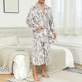 thumbnail image 1 of ALLLIST Mens Pajamas Long Sleeve with Pockets Flannel Black Robes Comfortable Tie Dye Bathrobes Pajamas Men S-2XL, 1 of 4